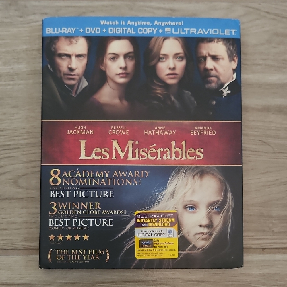 Les Misérables Blu-ray DVD Combo